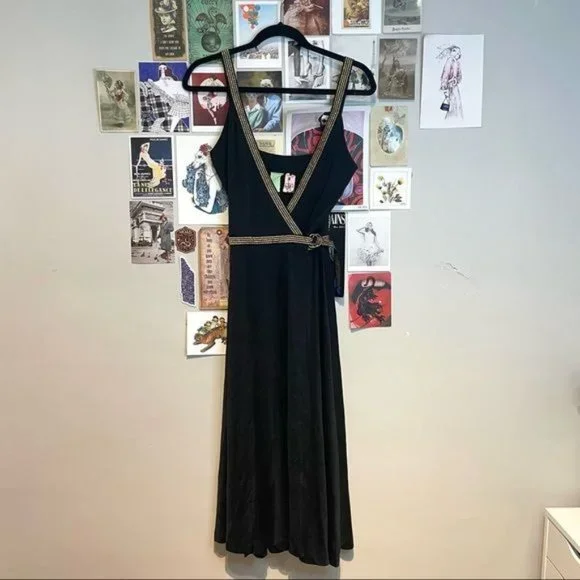 slim fit dress slacks One-Sleeve Short Black and Gold Hoco Dress 5013BN Black/Gold / 0 main image 0